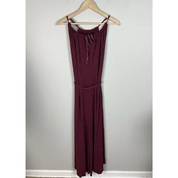 Anthropologie HD In Paris Jacenta Wide Leg Jumpsuit Size Medium Modal Cranberry - Picture 2 of 7